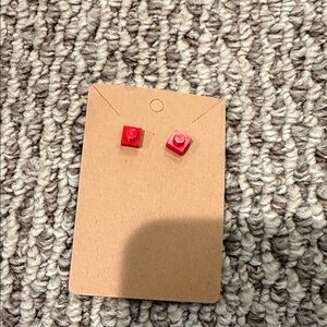 🧸5 for $15🧸Lego recycled red earrings